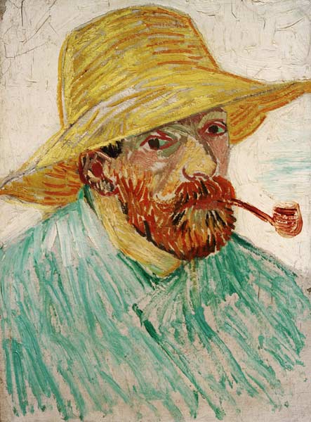 van Gogh, Self-Portrait w.Straw Hat/1888 à Vincent van Gogh