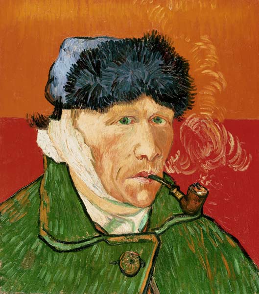 Auto-portrait avec oreille bandée et pipe à Vincent van Gogh