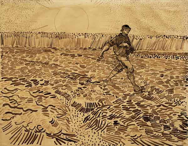 van Gogh, Sower / Drawing / 1888 à Vincent van Gogh
