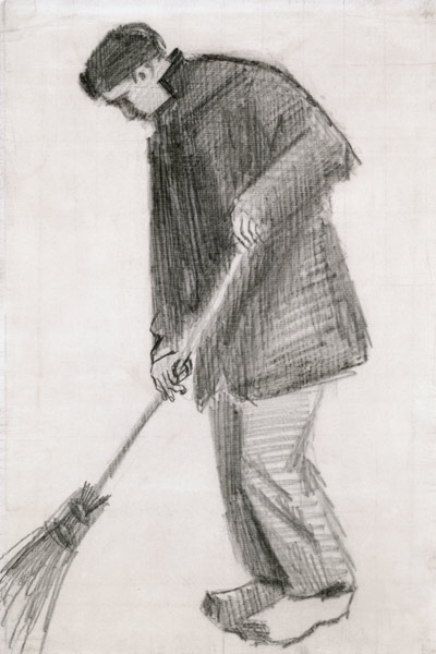 The street cleaner (charcoal) à Vincent van Gogh