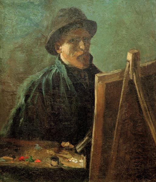 van Gogh, Self-Portrait at Easel / 1886 à Vincent van Gogh