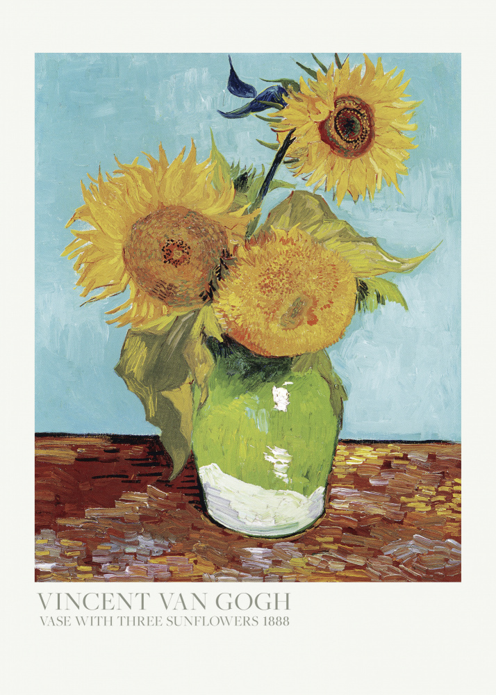 Vase With Three Sunflowers à Vincent van Gogh