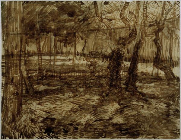 v.Gogh, Corner in Asylum Garden / 1889 à Vincent van Gogh