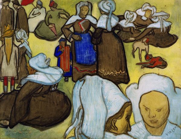 V.Gogh n.Bernard, Bretonische Frauen... à Vincent van Gogh