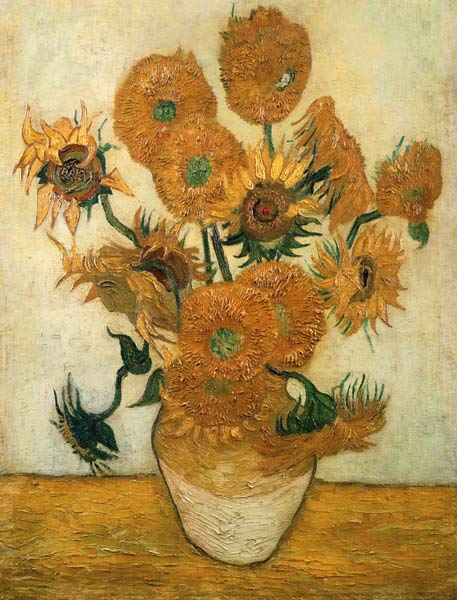 Quatorze tournesols dans un vase à Vincent van Gogh