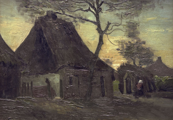 V.van Gogh, Cottage in Nuenen / Paint. à Vincent van Gogh