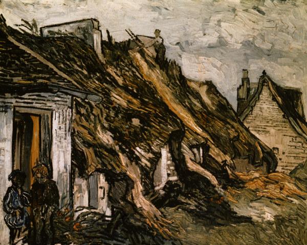 V.van Gogh, Cottages in Chaponval / Ptg. à Vincent van Gogh