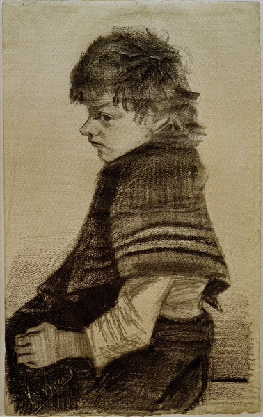 V.van Gogh, Girl with Shawl/Draw./1882/3 à Vincent van Gogh