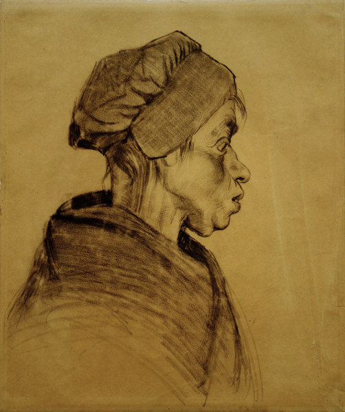 V.van Gogh, Head of a Woman /Draw./1885 à Vincent van Gogh
