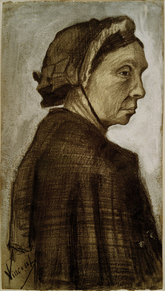 V.van Gogh, Head of a Woman /Draw./ 1882 à Vincent van Gogh