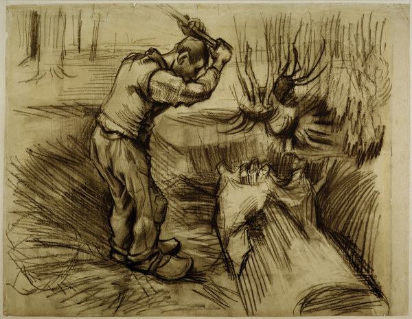V.van Gogh, Woodcutte / Drawing / 1885 à Vincent van Gogh
