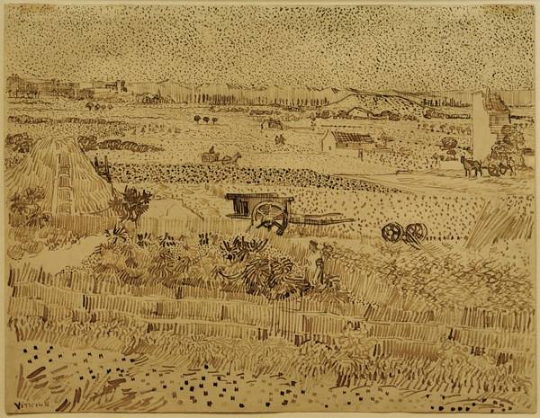 V.v.Gogh, Harvest, La Caru /Draw./ 1888 à Vincent van Gogh