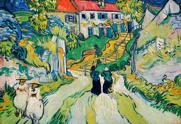 chemin et escalier à Auvers-sur-Oise à Vincent van Gogh