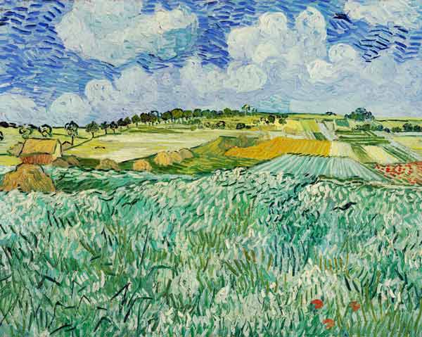 La plaine à Auvers sur Oise  à Vincent van Gogh