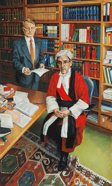 Mr Justice Moses with his Clerk John Furey à  Vincent  Yorke