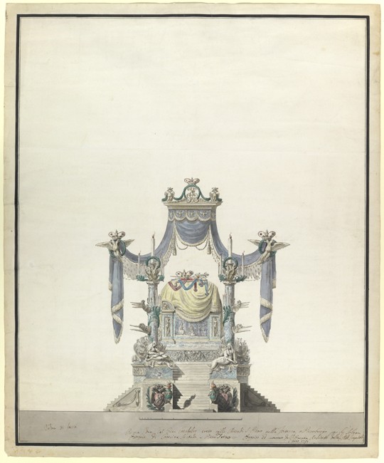 Catafalque for the Empress Catherine the Great (1729-1796) à Vincenzo Brenna
