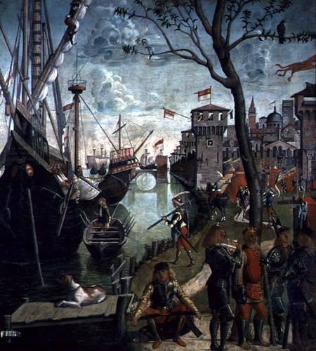 Arrival of St.Ursula during the Siege of Cologne, from the St. Ursula Cycle à Vittore Carpaccio