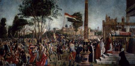 The Martyrdom of the Pilgrims and the Funeral of St. Ursula, from the St. Ursula Cycle à Vittore Carpaccio