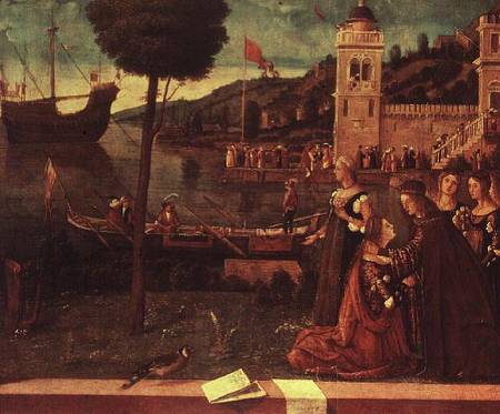 St.Ursula taking leave of her father à Vittore Carpaccio