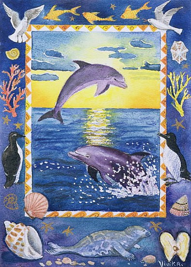 Dolphin, 1999 (w/c on paper)  à Vivika  Alexander