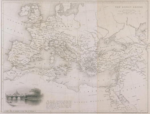The Roman Empire, c.1850 (engraving) à W Hughes