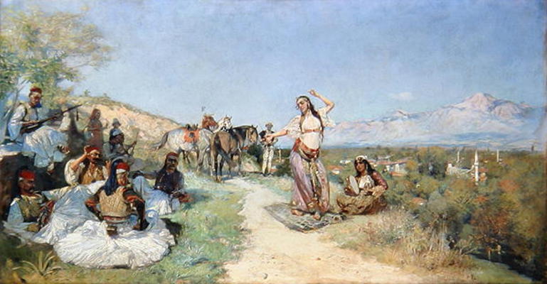 Taking a Break on the Journey, 1894 (oil on canvas) à Waclaw Pawliszak