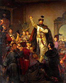 Le scellement de l'alliance des Tyszowce par Stefan Czarniecki