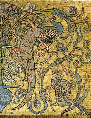 Detail of the gold mosaic frieze, c.1881 (mosaic) à Walter Crane