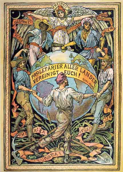 Solidarity of Labour (Illustration zur Proklamation des 1. Mai zum Tag der Arbeit. - Holzschnitt, na à Walter Crane
