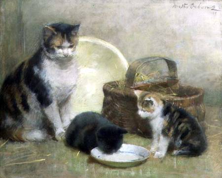 Cat and Kittens à Walter Frederick Osborne