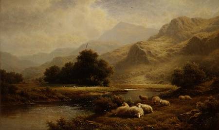 View on the Lledr, North Wales à Walter J. Watson