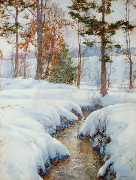 Baechlein dans la neige à Walter Launt Palmer