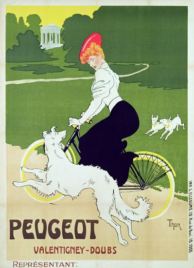 Poster advertising Peugeot bicycles, printed by G. Elleaume à Walter Thor