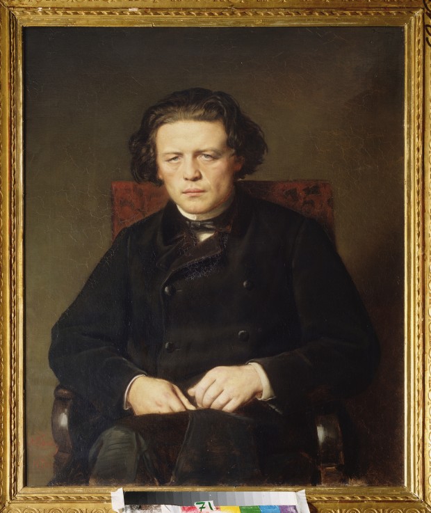 Portrait of the composer Anton Rubinstein (1829-1894) à Wassili Perow