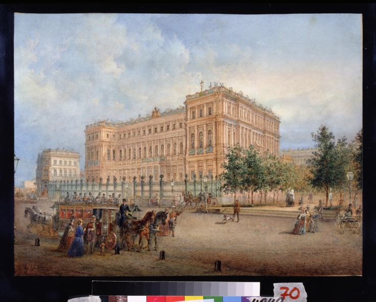 View of the Nicholas Palace in St. Petersburg à Wassili Sadownikow