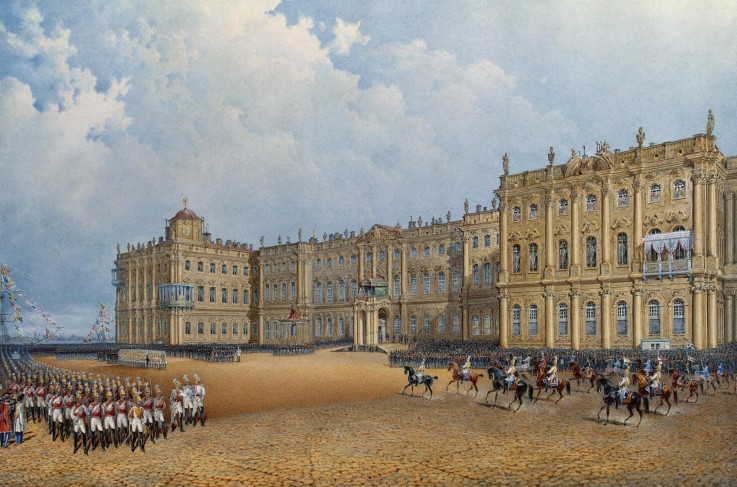 View of the Winter Palace from the Admiralty à Wassili Sadownikow