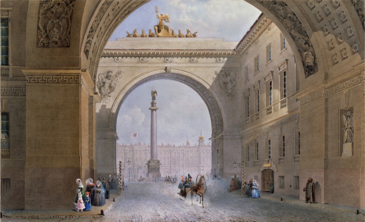 The Arch of the General Staff Building in St. Petersburg à Wassili Sadownikow