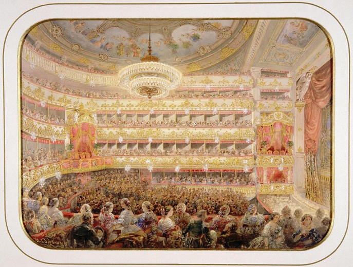 The auditorium of the Mikhaylovsky Theatre in St. Petersburg à Wassili Sadownikow