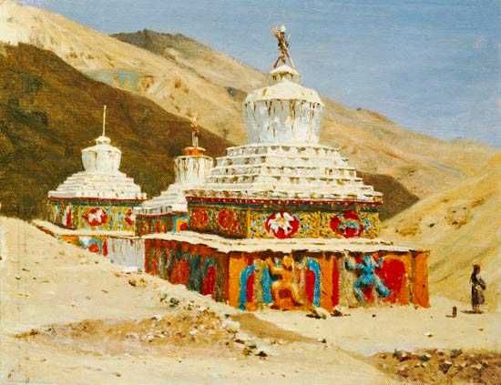 Totentempel in Ladakh à Wassili Werestschagin