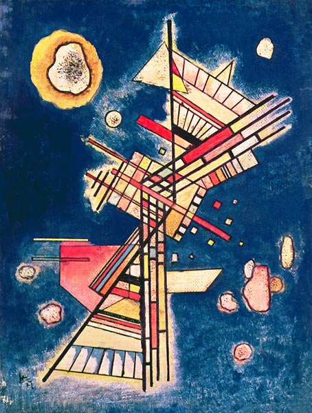 Composition with a Blue Background à Vassily Kandinsky
