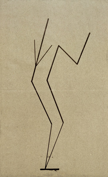 Dessin analytique d'après les photos de la danse..... à Vassily Kandinsky