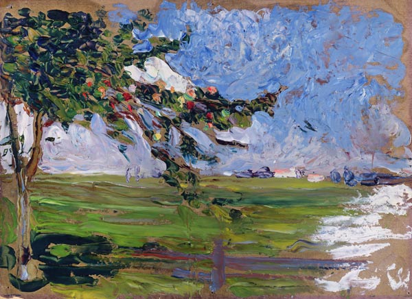 Landscape with an Apple Tree à Vassily Kandinsky
