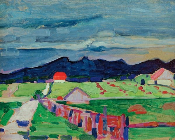 Fields at Murnau à Vassily Kandinsky