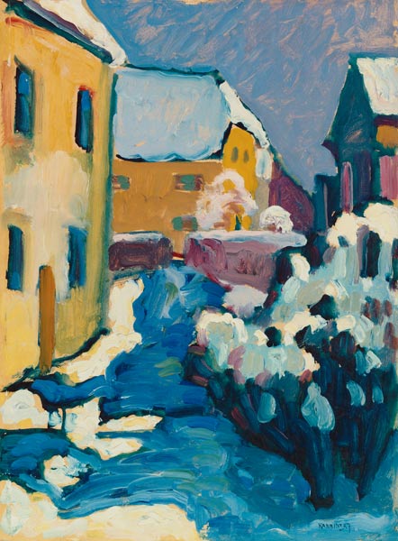 Cemetery and vicarage in Kochel à Vassily Kandinsky