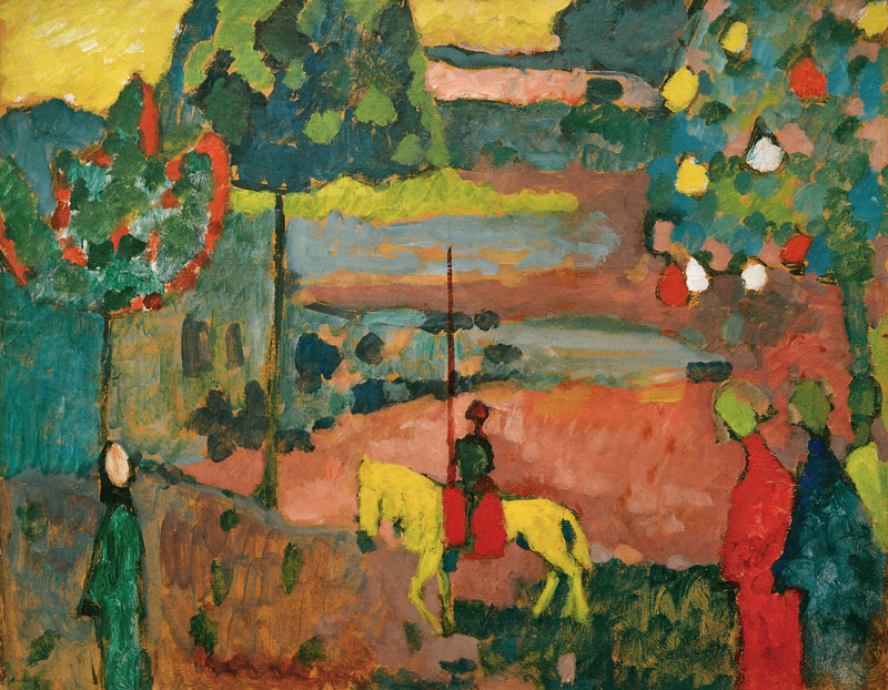 Lancer in Landscape à Vassily Kandinsky