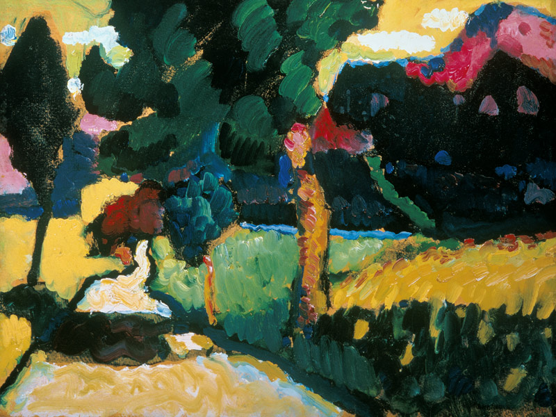 Murnau, summer landscape. à Vassily Kandinsky