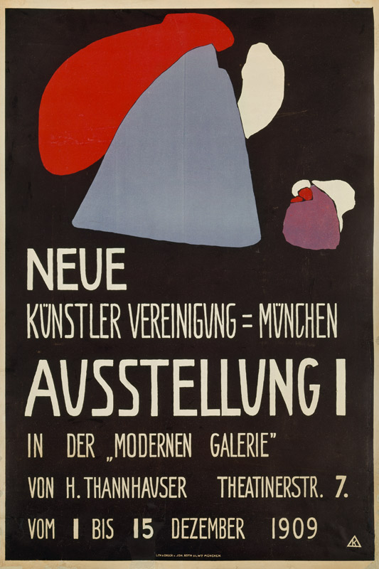 Poster a new artist union Munich à Vassily Kandinsky