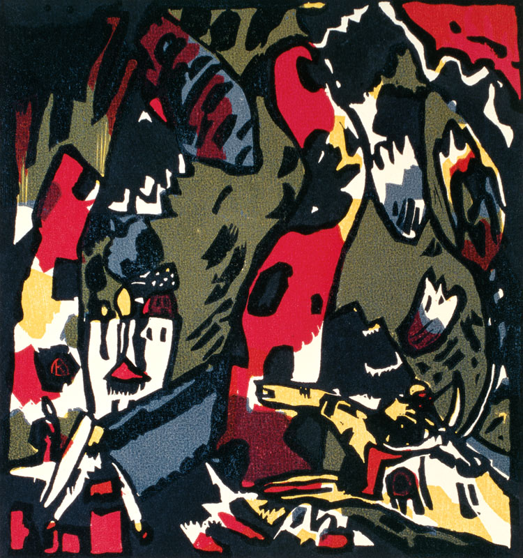 Reiter in Landschaft (Bogenschütze) à Vassily Kandinsky