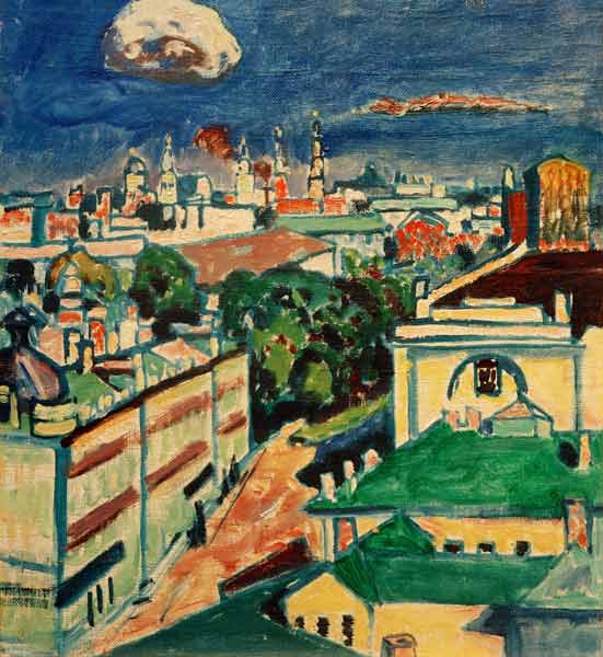 View of Muscow from the Window of Kandinsky's Flat à Vassily Kandinsky