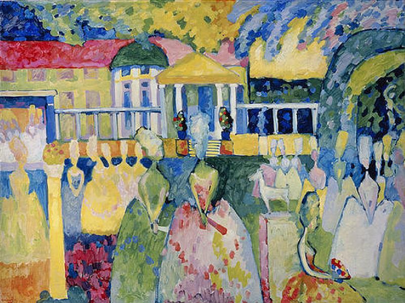 Damen in Reifröcken à Vassily Kandinsky